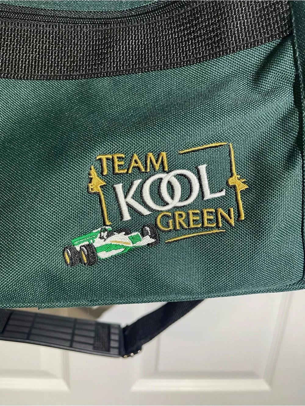 Team Kool Vintage 90’s Green Indy Racecar Green Duffle Bag EUC